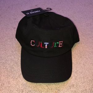 black “culture” hat